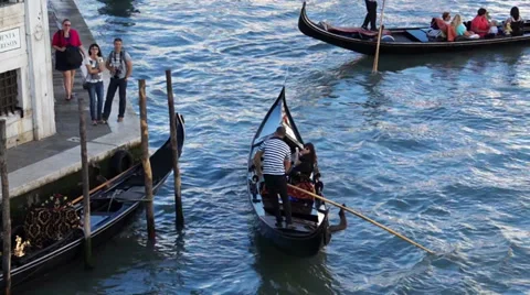 Gondolas of Venice (7 of 16) Stock Footage 32198042