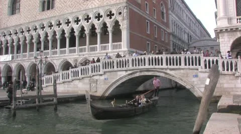 Gondolas of Venice Stock Footage 12675569