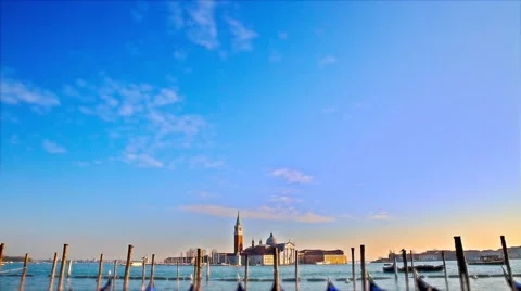 Gondolas Venice Stock Footage 63238059