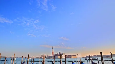 Gondolas Venice Vídeo Stock 63238310