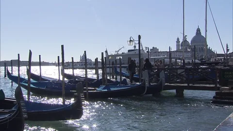 GONDOLAS VENICE Stock Footage 83132390