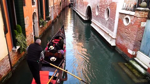 Gondolas in Venice Stock Footage 88101663