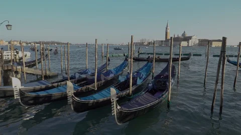 Gondolas in Venice Stock Footage 103519739