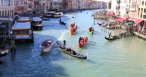 Gondolas in Venice Stock Footage 171142152