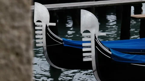 Gondolas in Venice Stock Footage 234439456