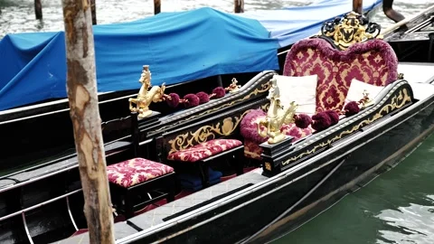 Gondolas in Venice Stock Footage 234558224