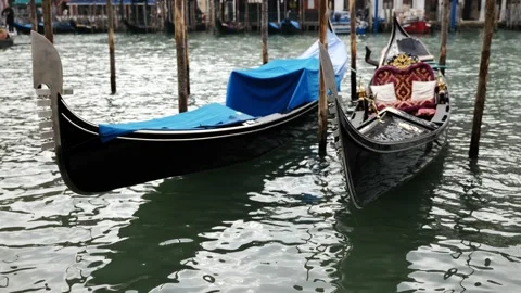 Gondolas in Venice Stock Footage 234558469