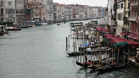 Gondolas in Venice Stock Footage 234559802
