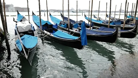 Gondolas in Venice Stock Footage 234561812