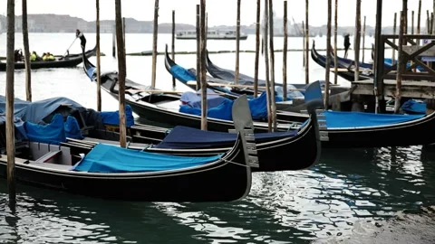 Gondolas in Venice Stock Footage 234562652