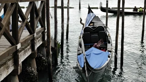 Gondolas in Venice Stock Footage 234563055