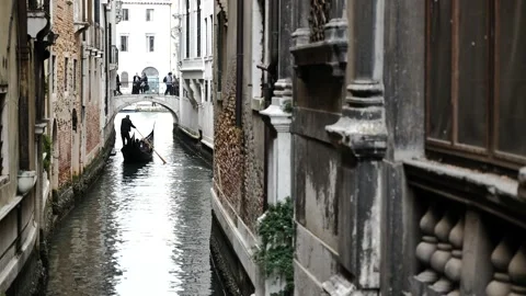 Gondolas in Venice Stock Footage 234566861