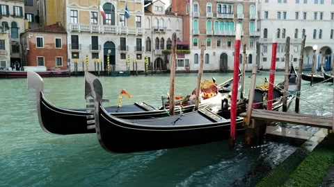 Gondolas in Venice Stock Footage 235858014