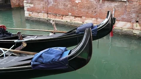 Gondolas in Venice Video stock 235860840