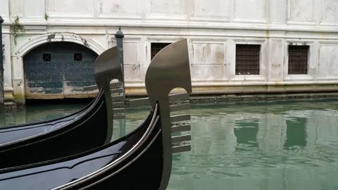 Gondolas in Venice Stock Footage 235861043
