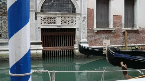 Gondolas in Venice Stock Footage 235861130