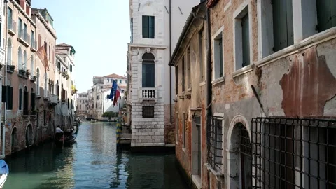 Gondolas in Venice Stock Footage 235969158