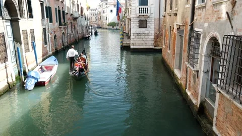 Gondolas in Venice Video stock 235969159