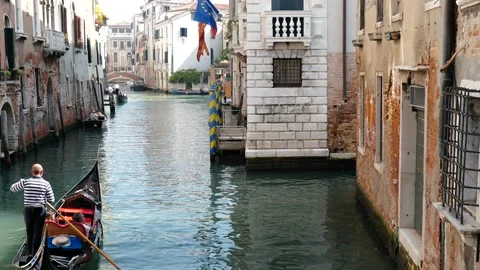 Gondolas in Venice Stock Footage 235969202