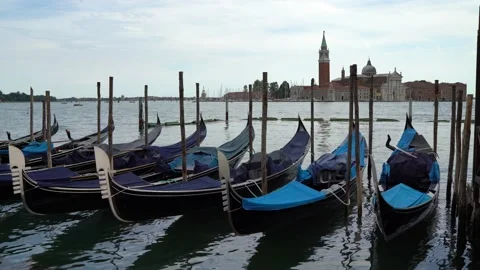 Gondolas in Venice Stock Footage 236584753