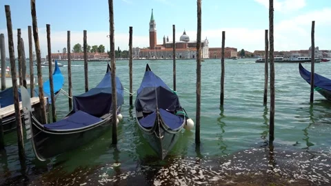 Gondolas in Venice Stock Footage 236585707