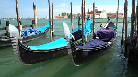 Gondolas in Venice Stock Footage 236585863
