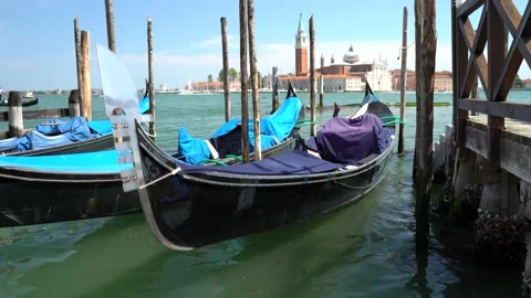 Gondolas in Venice Stock Footage 236585864