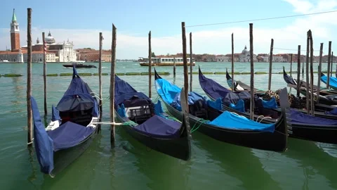 Gondolas in Venice Stock Footage 236585879