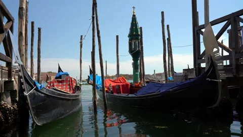 Gondolas in Venice Stock Footage 236585930