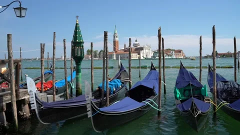 Gondolas in Venice Stock Footage 236585941