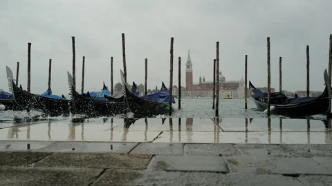 Gondolas in Venice Stock Footage 291321909