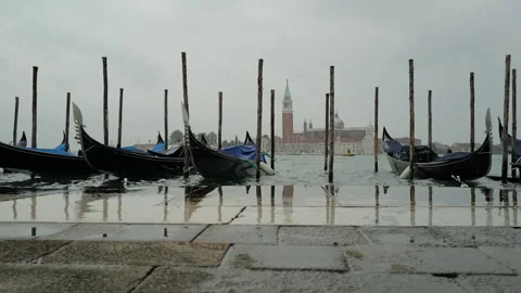 Gondolas in Venice Stock Footage 291322677