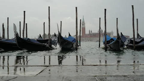 Gondolas in Venice Stock Footage 291324379