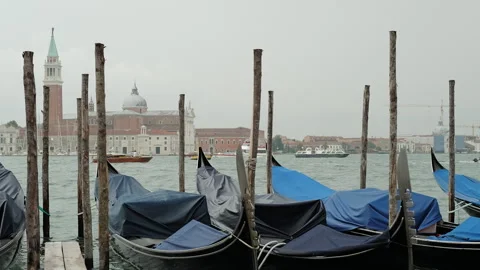 Gondolas in Venice Stock Footage 291326651