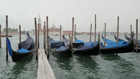 Gondolas in Venice Stock Footage 291328066