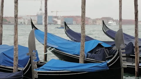 Gondolas in Venice Stock Footage 291329205