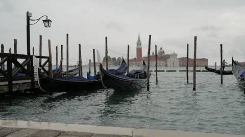 Gondolas in Venice Stock Footage 291335461