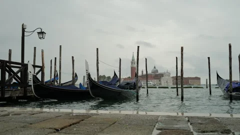 Gondolas in Venice Stock Footage 291338407