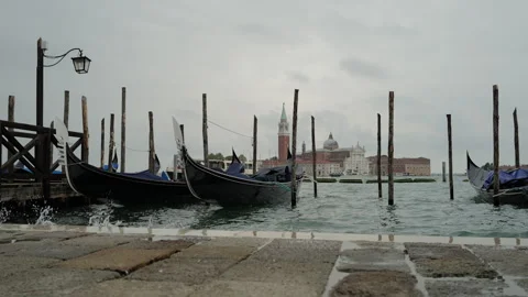 Gondolas in Venice Stock Footage 291338689