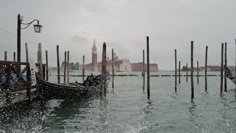 Gondolas in Venice Stock Footage 291339480
