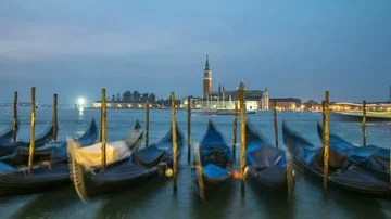 Gondolas Venice Italy Video stock 85953546