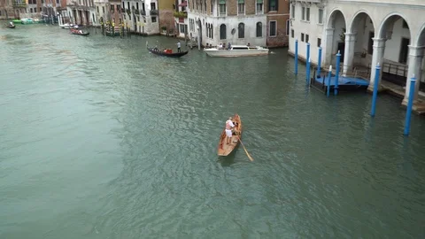 Gondolas in the Venice, Italy Stock Footage 125516261