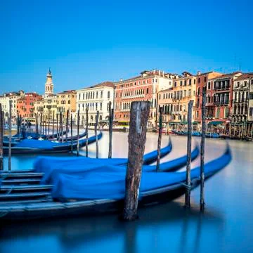 Gondolas in venice Stock Photos