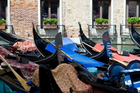 Gondolas in venice Stock Photos
