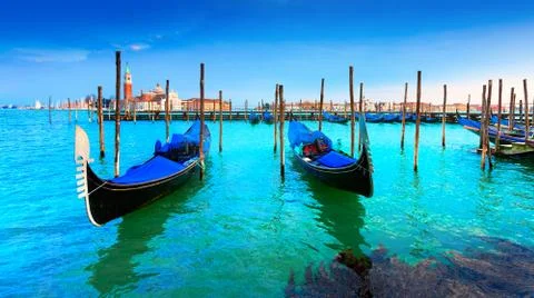 Gondolas in Venice Stock Photos