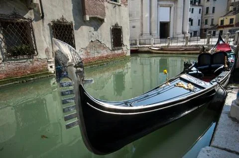 The gondolas in Venice Stock Photos