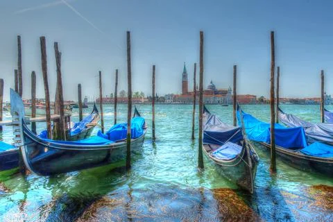 Gondolas in Venice Stock Photos