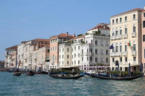 Gondoliers at work Stock Photos