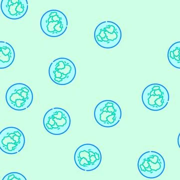 Gondwana earth continent map vector seamless pattern Stock Illustration