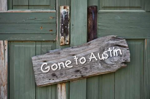 Gone to Austin. Stock Photos